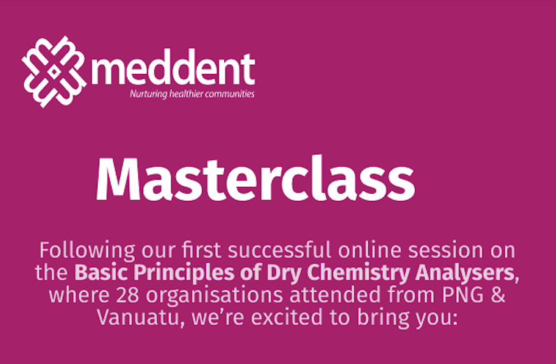 Meddent Masterclass announcement following the online session on the Basic Principles of Dry Chemistry Analysers